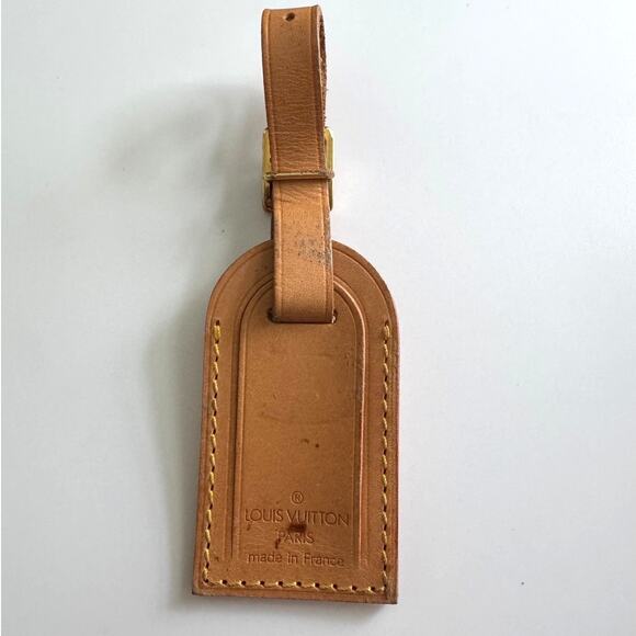 Authentic Louis Vuitton Vachetta Leather‎ Luggage Tag SN204 - Picture 1 of 5